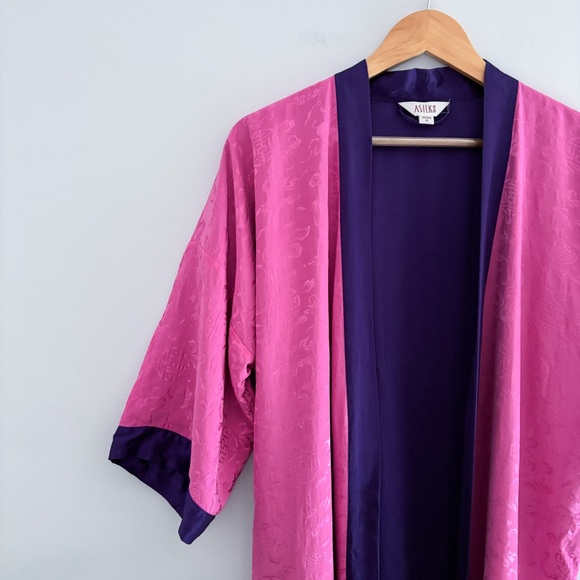 Pink silk robe - Picture 2 of 9